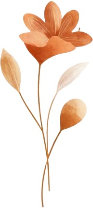 a flower with leaves on it